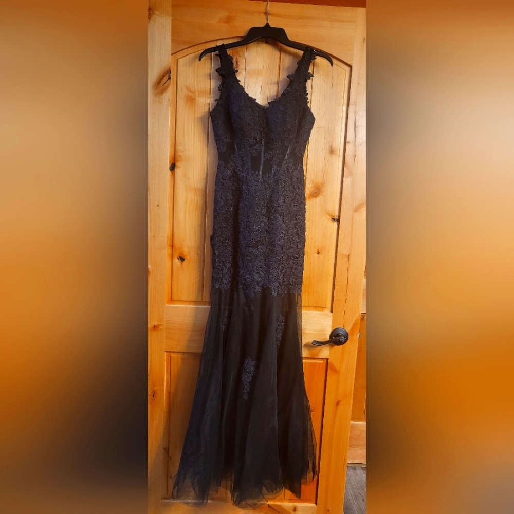 Black mermaid dress Sz 0/2